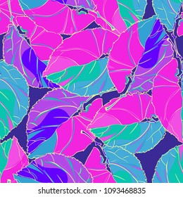 colorfull leaves pattern seamless