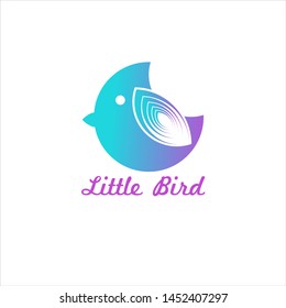 Colorfull Little Bird Logo Design