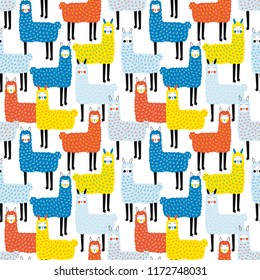 colorfull llama pattern