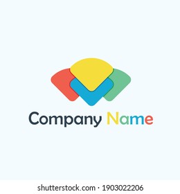 colorfull logo simple design vector and modern concept eps 10