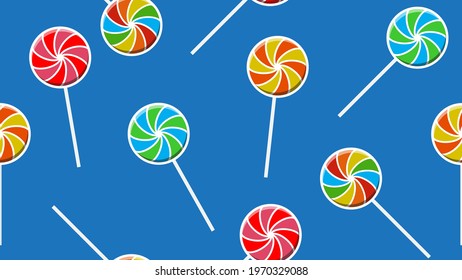 Colorfull Lolipop Candy Stick Pattern