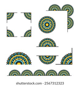 Colorfull Mandala Design Element Collection