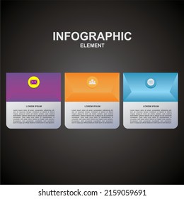 Colorfull Modern Infographic, mensaje, persona de contacto e icono global para el diseño de sitios web o diseño digital