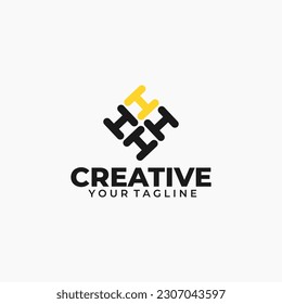 logotipo en monograma colorido, logotipo moderno sencillo para su empresa u otro tipo, logotipo de logotipo creativo