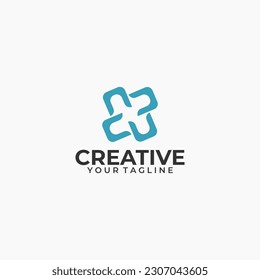 Colorfull monogram logo, simple modern logo for your business or other, logotype logo creative