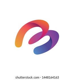 colorfull Number 3, m logo vector