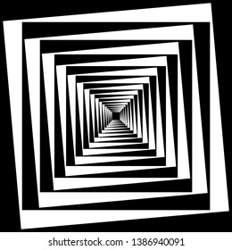colorfull on transparent background tunnel double perspective designer graphic