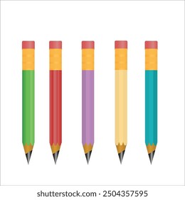 colorfull pencils illustration vector made with adobe illustrator