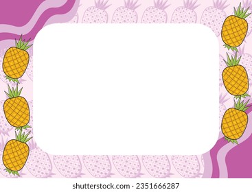 colorfull pineapple vector illustration texture background.good for logo,animation,invitation,presentation template. school, pre-school. education, tropical fruit,logo, sweet and sour vegetarian food