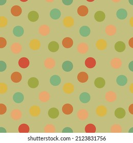 Colorfull Polcadot Vector ilustration seamless patern with.Great for textile,fabric,wrapping paper,and any print.