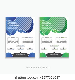 colorfull  poster or leaflet deisgn for corporate business, One pate template