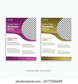 colorfull  poster or leaflet deisgn for corporate business, One pate template