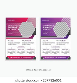 colorfull  poster or leaflet deisgn for corporate business, One pate template