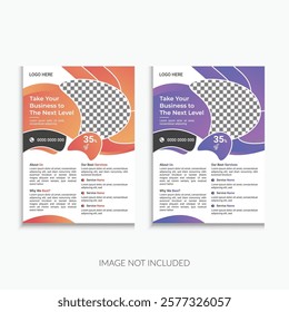 colorfull  poster or leaflet deisgn for corporate business, One pate template