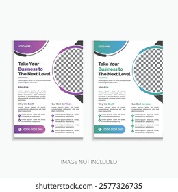 colorfull  poster or leaflet deisgn for corporate business, One pate template