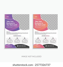 colorfull  poster or leaflet deisgn for corporate business, One pate template