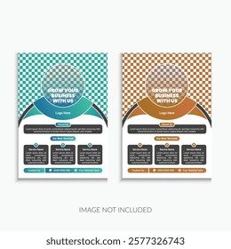 colorfull  poster or leaflet deisgn for corporate business, One pate template