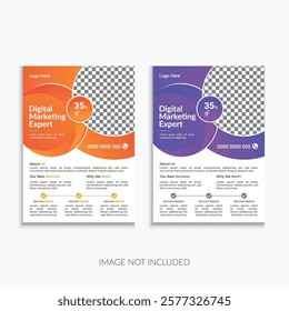 colorfull  poster or leaflet deisgn for corporate business, One pate template