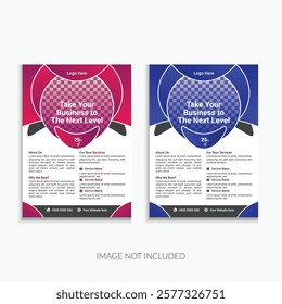 colorfull  poster or leaflet deisgn for corporate business, One pate template