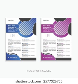 colorfull  poster or leaflet deisgn for corporate business, One pate template