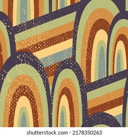  Colorfull retro background in 70s style with grunge effect. Perfectly for fabric print, postcard pattern