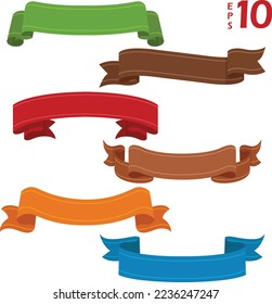 colorfull ribbon design collection vector illustration