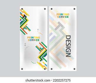 colorfull Roll Up Banner Design vector. modern roll up banner design template