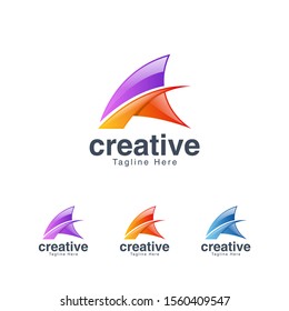 Colorfull Sail Logo Vector Template