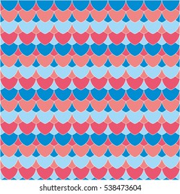 Colorfull scales seamless boho background