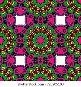 Colorfull Seamless floral pattern. Decorative background. for printing on fabric or paper. vector illustration