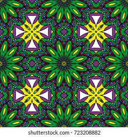 Colorfull Seamless floral pattern. Decorative background. for printing on fabric or paper. vector illustration