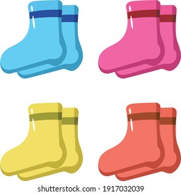 colorfull socks simple vector design
