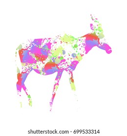 Colorfull splash Antelope
