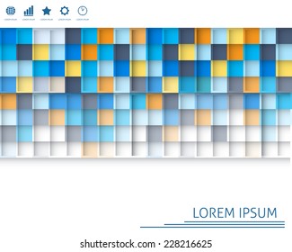 Colorfull square background. Vector illustration.
