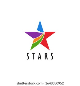 diseño de logotipo de estrella colorida vectorial
