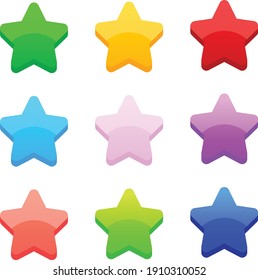 Colorfull stars vector art and illustration