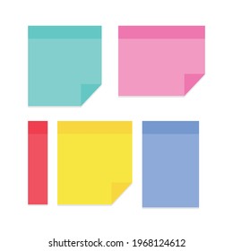 Colorfull Sticky Notes vector Illustration