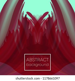 Colorfull symmetrical  abstract background like a wave or a fractal.  Design elements for cosmetics products, wellness, spa and business card. Book cover.