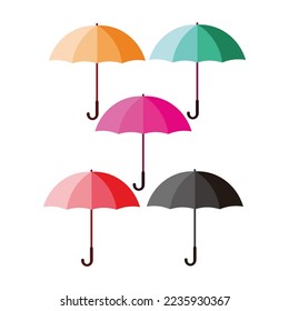 Colorfull Umbrella illustration. Flat design. Vector.