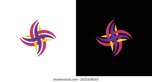 Colorfull and Unique star icon logo design	