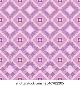 Colorfull vector geometric texture with rhombuses, squares. Abstract modern seamless pattern. Design for decoration, package, textile, upholstery, covers, digital, web