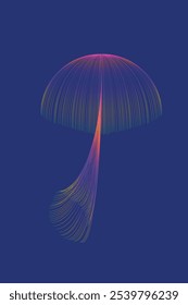 Colorfull vector jellyfish or umbrella