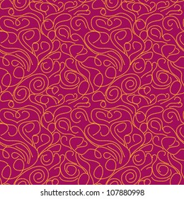 colorfull vector pattern with curl branches for use as a design