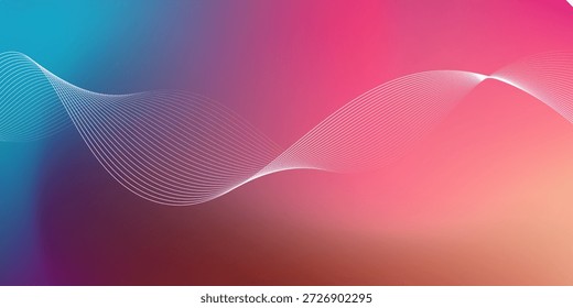 Vector colorido con diseño de ondas de sonido
