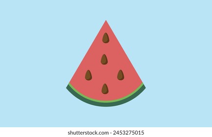 colorfull watermelon vector design with blue background