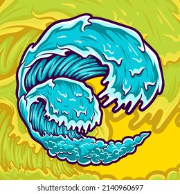 Colorfull Wave Logo Vector Illustration 