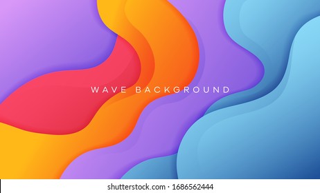 Colorfull wavy background with soft color. Eps 10