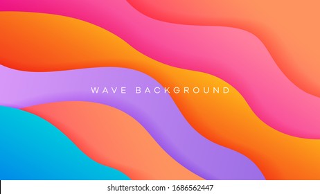 Colorfull wavy background with soft color. Eps 10