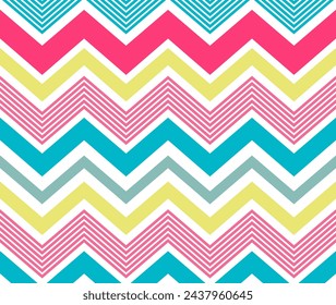 colorfull zigzag. multicolor pattern. pink . rama . Color retro zigzag background