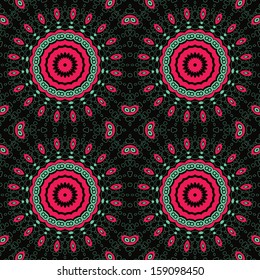 Colorfully dark mandala